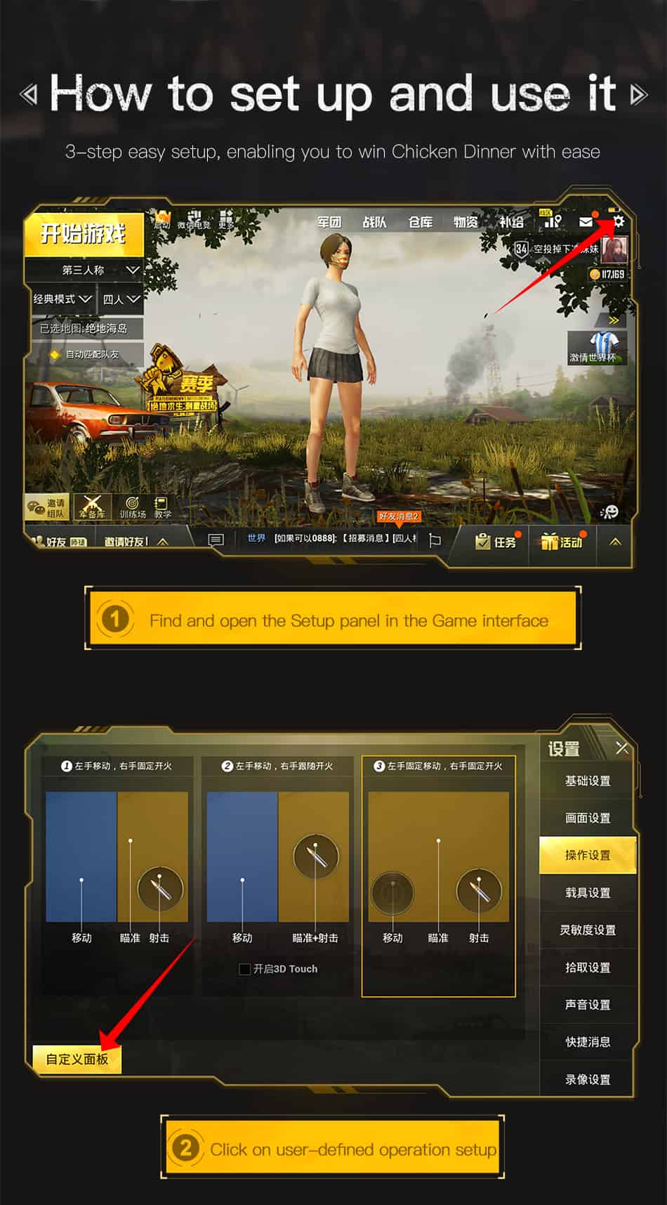 Bộ nút cơ điều khiển hỗ trợ bắn PUBG Baseus Red-Dot Mobile Game Scoring Tool cho điện thoại Android/ iPhone