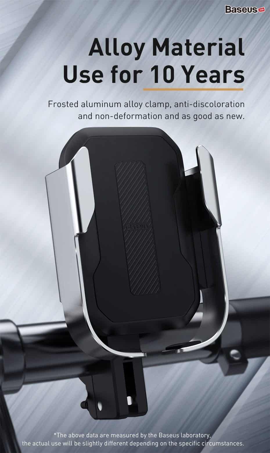 Đế giữ điện thoại siêu bền dùng cho xe máy Baseus Armor Motorcycle Holder (Applicable for Bicycle)