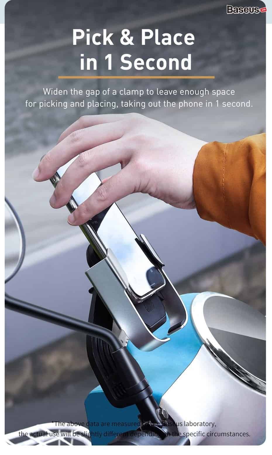 Đế giữ điện thoại siêu bền dùng cho xe máy Baseus Armor Motorcycle Holder (Applicable for Bicycle)