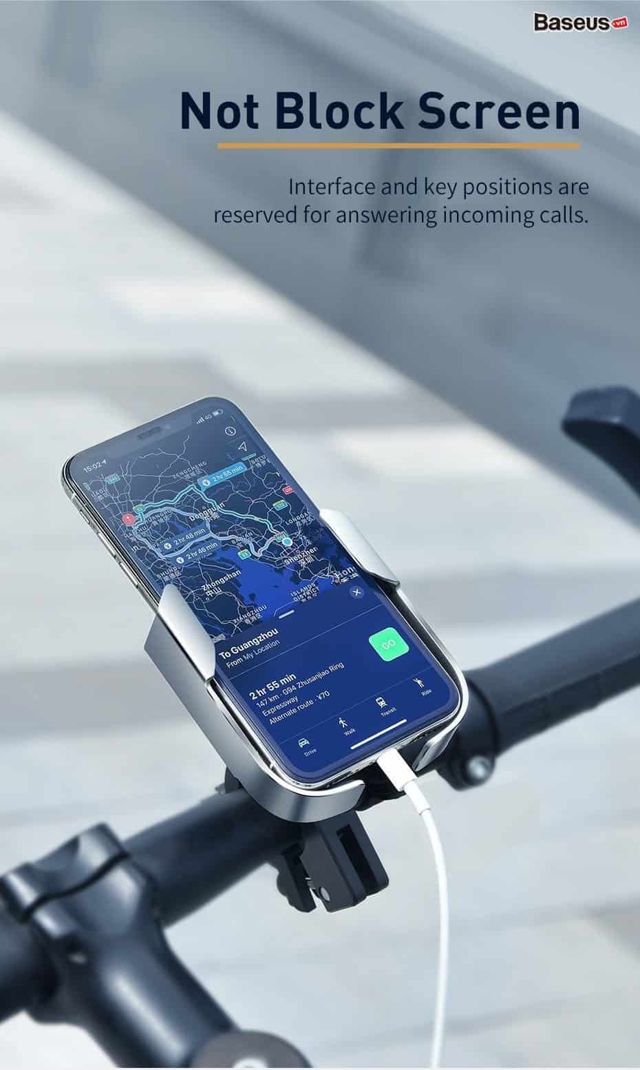 Đế giữ điện thoại siêu bền dùng cho xe máy Baseus Armor Motorcycle Holder (Applicable for Bicycle)