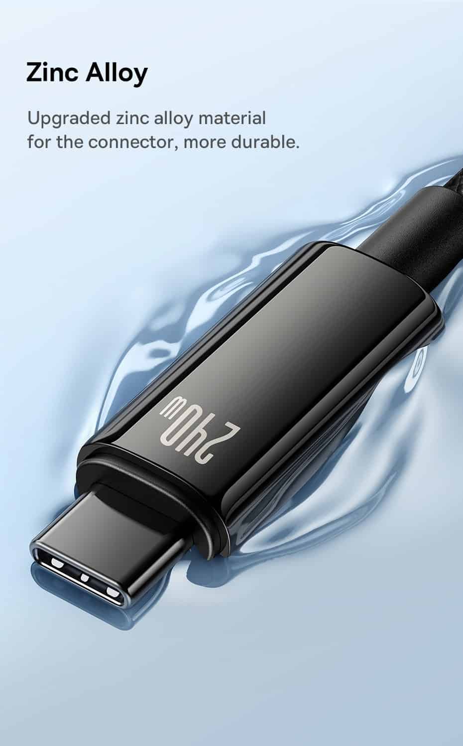 Cáp Sạc Nhanh Baseus Tungsten Gold Fast Charging Data Cable Type-C to Type-C 240W