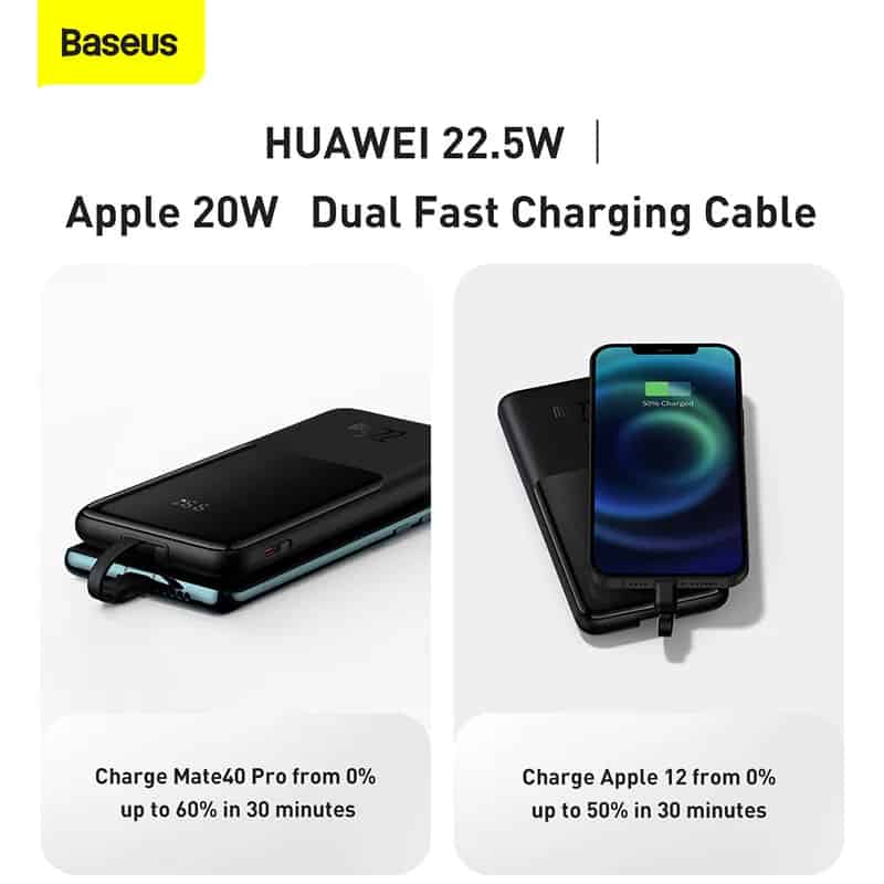Pin sạc dự phòng Baseus Fast Charging 22.5W 10000 mAh Elf Digital Display Power Bank