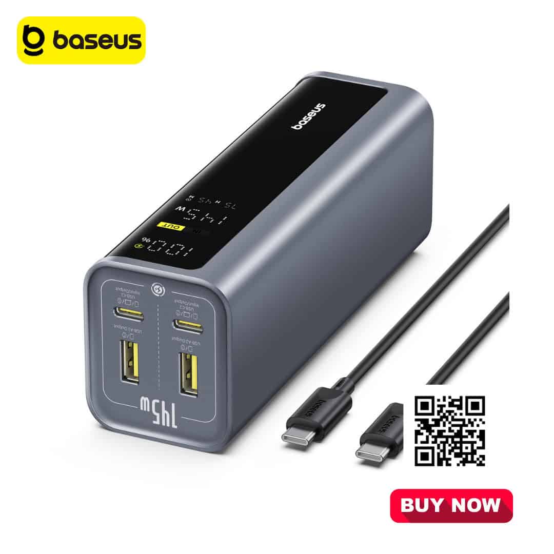 Pin dự phòng Baseus EnerGeek GP12 2A+2C - 20800mAh - 145W Pin dự phòng Baseus EnerGeek GP12 2A+2C - 20800mAh - 145W